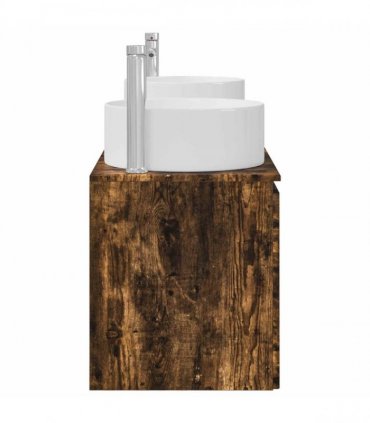 vidaXL Bathroom Cabinet Set 3 pcs Smoked Oak 161.5 x 44.5 x 80 cm