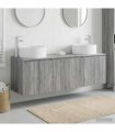 vidaXL Bathroom Cabinet Set 3 pcs Grey Sonoma 161.5 x 44.5 x 80 cm