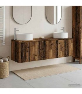 vidaXL Bathroom Cabinet Set 3 pcs Old Wood 161.5 x 44.5 x 80 cm
