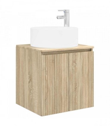 vidaXL Bathroom Cabinet Set 3 pcs Sonoma Oak 129 x 44.5 x 80 cm