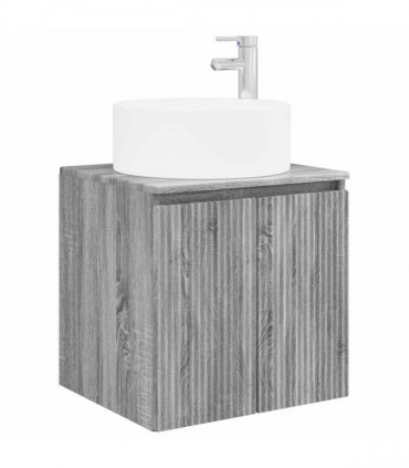 vidaXL Bathroom Cabinet Set 3 pcs Grey Sonoma 129 x 44.5 x 80 cm