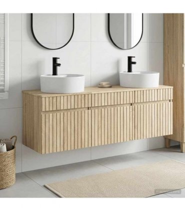 vidaXL Bathroom Cabinet Set 3 pcs Sonoma Oak 157 x 44.5 x 82 cm