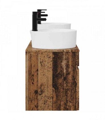 vidaXL Bathroom Cabinet Set 3 pcs Old Wood 157 x 44.5 x 82 cm