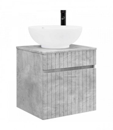 vidaXL Bathroom Cabinet Set 3 pcs Concrete Grey 157 x 44.5 x 80 cm