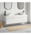 vidaXL Bathroom Cabinet Set 3 pcs High Gloss White 157 x 44.5 x 80 cm