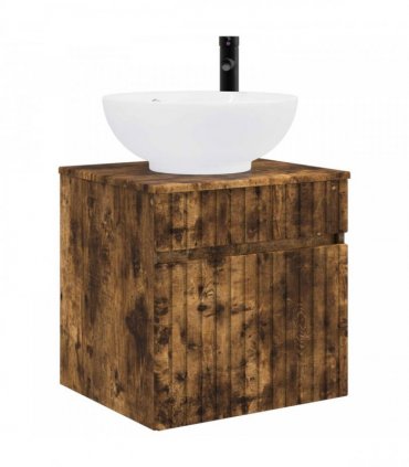 vidaXL Bathroom Cabinet Set 3 pcs Smoked Oak 157 x 44.5 x 80 cm