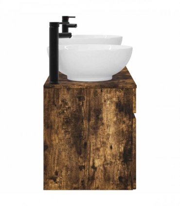 vidaXL Bathroom Cabinet Set 3 pcs Smoked Oak 157 x 44.5 x 80 cm