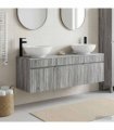 vidaXL Bathroom Cabinet Set 3 pcs Grey Sonoma 157 x 44.5 x 80 cm