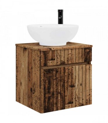 vidaXL Bathroom Cabinet Set 3 pcs Old Wood 157 x 44.5 x 80 cm