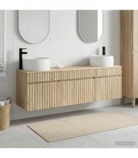 vidaXL Bathroom Cabinet Set 3 pcs Sonoma Oak 157 x 44.5 x 80 cm