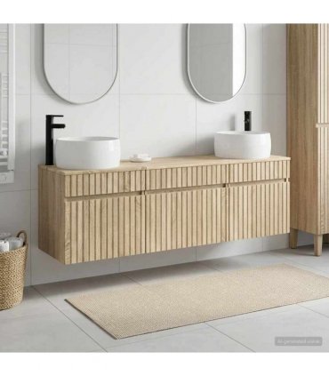 vidaXL Bathroom Cabinet Set 3 pcs Sonoma Oak 157 x 44.5 x 80 cm