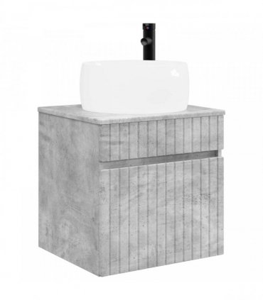 vidaXL Bathroom Cabinet Set 3 pcs Concrete Grey 157 x 44.5 x 80 cm