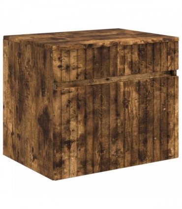 vidaXL Bathroom Cabinet Set 3 pcs Smoked Oak 157 x 44.5 x 80 cm