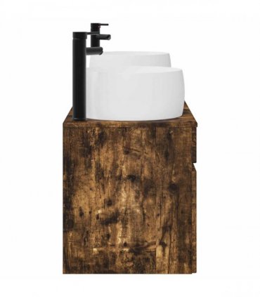 vidaXL Bathroom Cabinet Set 3 pcs Smoked Oak 157 x 44.5 x 80 cm