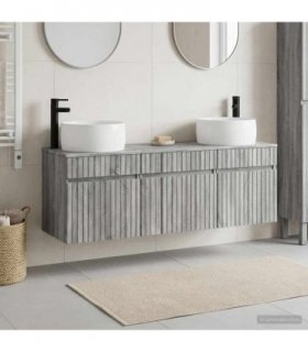 vidaXL Bathroom Cabinet Set 3 pcs Grey Sonoma 157 x 44.5 x 80 cm