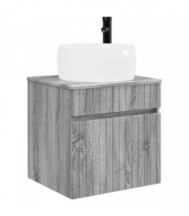 vidaXL Bathroom Cabinet Set 3 pcs Grey Sonoma 157 x 44.5 x 80 cm