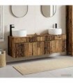 vidaXL Bathroom Cabinet Set 3 pcs Old Wood 157 x 44.5 x 80 cm