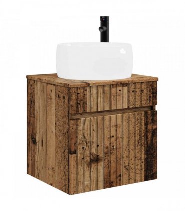 vidaXL Bathroom Cabinet Set 3 pcs Old Wood 157 x 44.5 x 80 cm