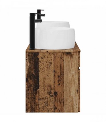 vidaXL Bathroom Cabinet Set 3 pcs Old Wood 157 x 44.5 x 80 cm