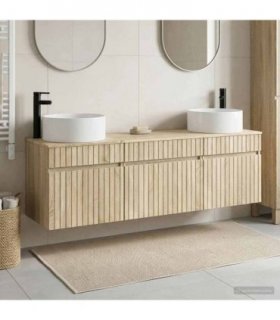 vidaXL Bathroom Cabinet Set 3 pcs Sonoma Oak 157 x 44.5 x 80 cm