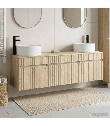 vidaXL Bathroom Cabinet Set 3 pcs Sonoma Oak 157 x 44.5 x 80 cm