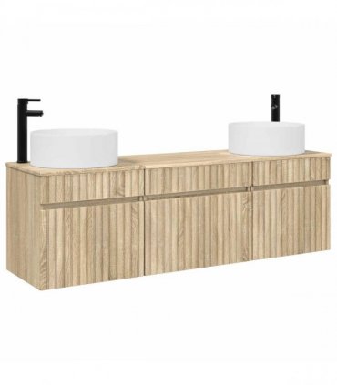 vidaXL Bathroom Cabinet Set 3 pcs Sonoma Oak 157 x 44.5 x 80 cm
