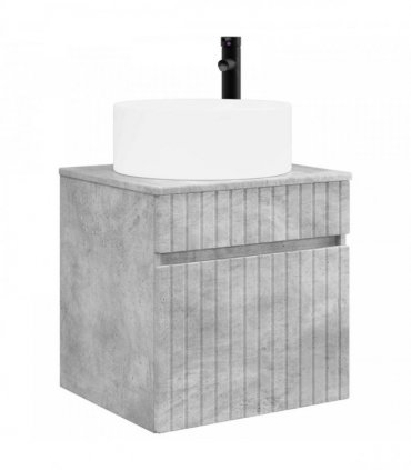 vidaXL Bathroom Cabinet Set 3 pcs Concrete Grey 157 x 44.5 x 80 cm