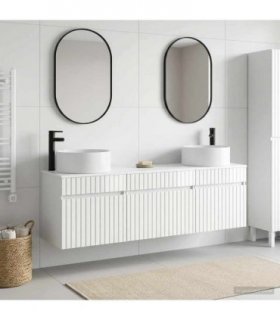 vidaXL Bathroom Cabinet Set 3 pcs High Gloss White 157 x 44.5 x 80 cm