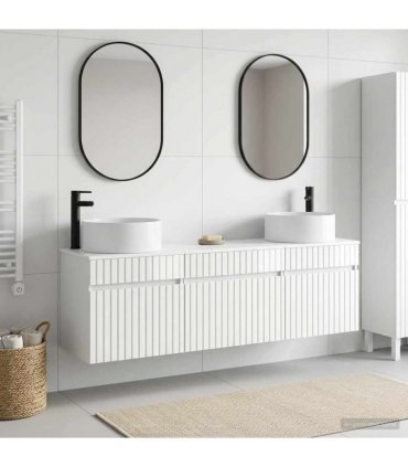 vidaXL Bathroom Cabinet Set 3 pcs High Gloss White 157 x 44.5 x 80 cm
