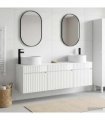 vidaXL Bathroom Cabinet Set 3 pcs High Gloss White 157 x 44.5 x 80 cm