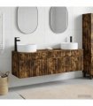 vidaXL Bathroom Cabinet Set 3 pcs Smoked Oak 157 x 44.5 x 80 cm
