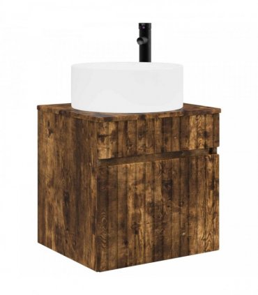 vidaXL Bathroom Cabinet Set 3 pcs Smoked Oak 157 x 44.5 x 80 cm
