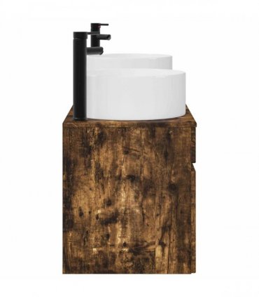 vidaXL Bathroom Cabinet Set 3 pcs Smoked Oak 157 x 44.5 x 80 cm
