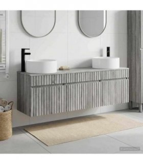 vidaXL Bathroom Cabinet Set 3 pcs Grey Sonoma 157 x 44.5 x 80 cm