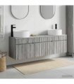 vidaXL Bathroom Cabinet Set 3 pcs Grey Sonoma 157 x 44.5 x 80 cm