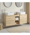 vidaXL Bathroom Cabinet Set 3 pcs Sonoma Oak 129 x 41 x 80 cm