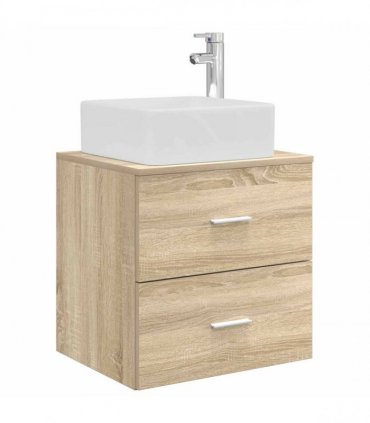 vidaXL Bathroom Cabinet Set 3 pcs Sonoma Oak 129 x 41 x 80 cm