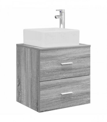 vidaXL Bathroom Cabinet Set 3 pcs Grey Sonoma 129 x 41 x 80 cm