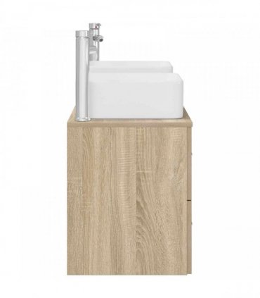 vidaXL Bathroom Cabinet Set 3 pcs Sonoma Oak 129 x 41 x 80 cm