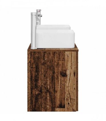 vidaXL Bathroom Cabinet Set 3 pcs Old Wood 129 x 41 x 80 cm
