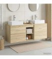 vidaXL Bathroom Cabinet Set 3 pcs Sonoma Oak 129 x 41 x 79.5 cm