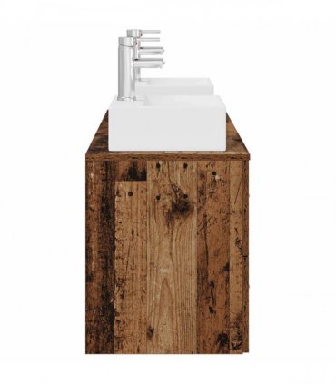 vidaXL Bathroom Cabinet Set 3 pcs Old Wood 129 x 41 x 79.5 cm