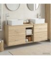 vidaXL Bathroom Cabinet Set 3 pcs Sonoma Oak 136 x 35 x 80 cm