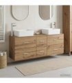 vidaXL Bathroom Cabinet Set 3 pcs Artisan Oak 136 x 35 x 80 cm