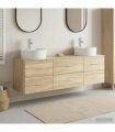 vidaXL Wall-mounted Bathroom Cabinet Set 3 pcs Sonoma Oak