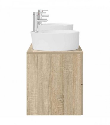 vidaXL Wall-mounted Bathroom Cabinet Set 3 pcs Sonoma Oak