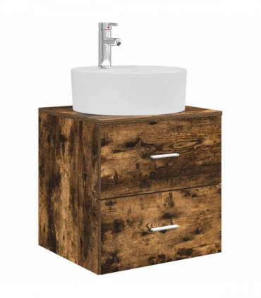 vidaXL Wall-mounted Bathroom Cabinet Set 3 pcs Smoked Oak