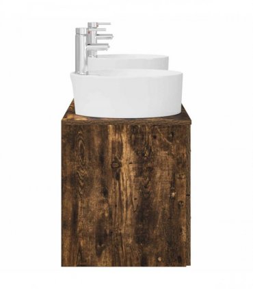 vidaXL Wall-mounted Bathroom Cabinet Set 3 pcs Smoked Oak