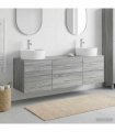 vidaXL Wall-mounted Bathroom Cabinet Set 3 pcs Grey Sonoma