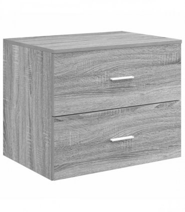 vidaXL Wall-mounted Bathroom Cabinet Set 3 pcs Grey Sonoma
